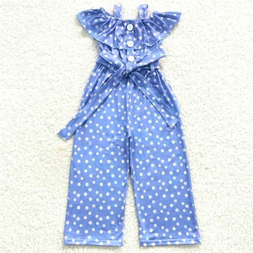 Girls, Polka Dotted Jumper w/ Front Tie